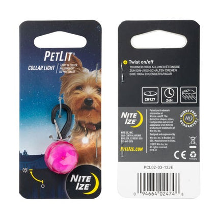 Nite Ize PetLit Collar Light - Pink Jewel
