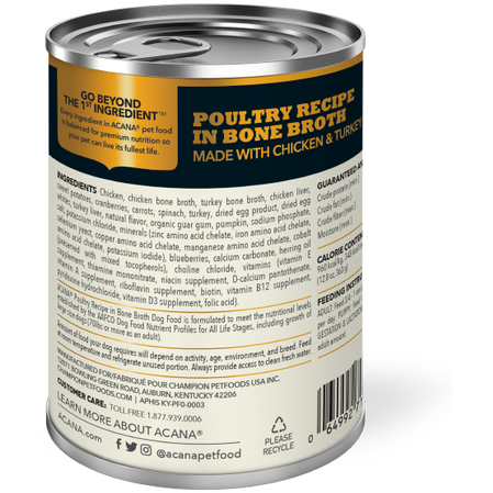 Acana Dog Poultry in Bone Broth 12.8oz