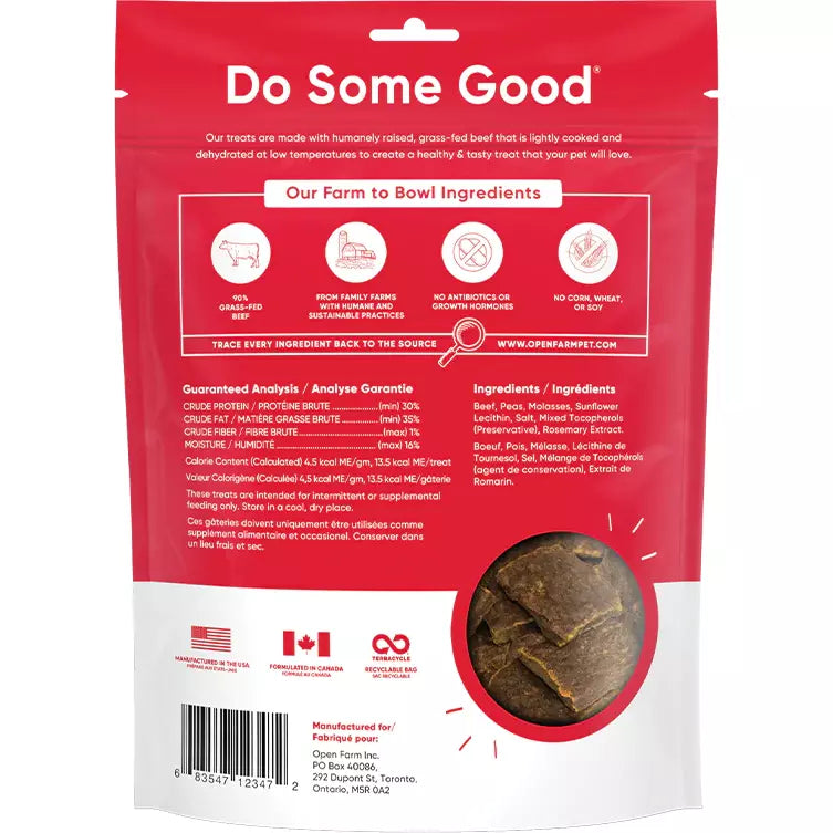 Open Farm Dehydrated Beef Dog Treats 4.5oz