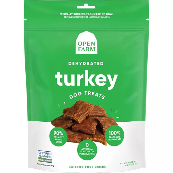 Open Farm Dehydrated Turkey Dog Treats 4.5oz