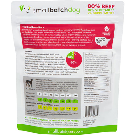 Smallbatch Dog Lightly Cooked - Beef