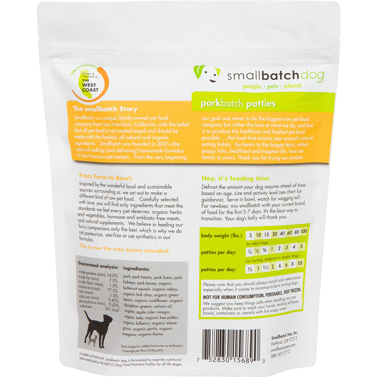 Smallbatch Dog Frozen - Pork