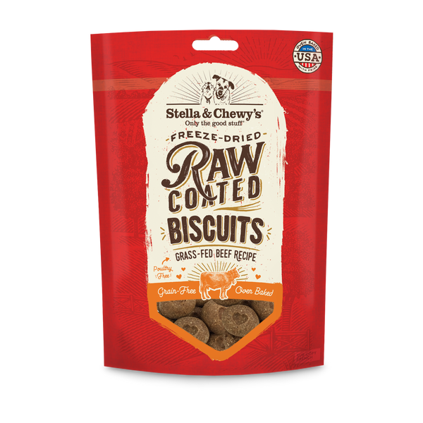 Stella & Chewy's raw coated biscuits beef grass fed 9oz