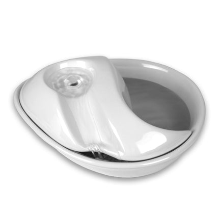 Pioneer Pet Ceramic Drinking Fountain Raindrop - White 60oz