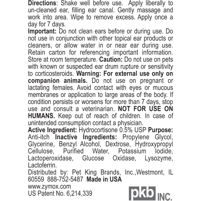 Zymox Ear Solution 1.25oz