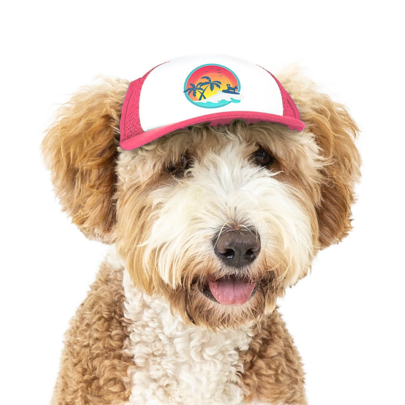 Pup Lid Surfer Dog - Pink