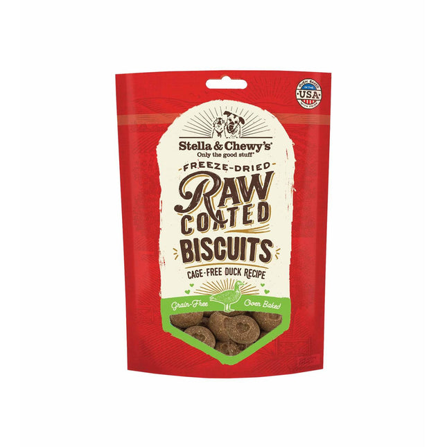 Stella & Chewy's raw coated biscuits duck cage free 9oz