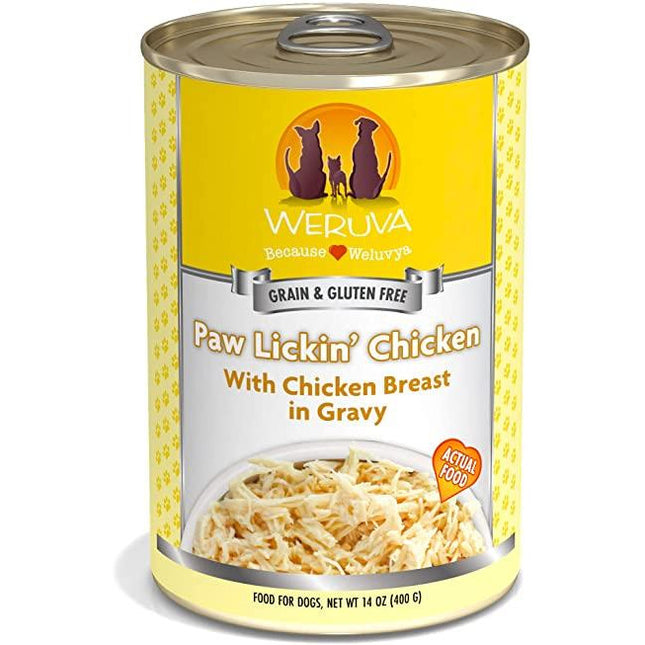 Weruva paw lickin chicken dog