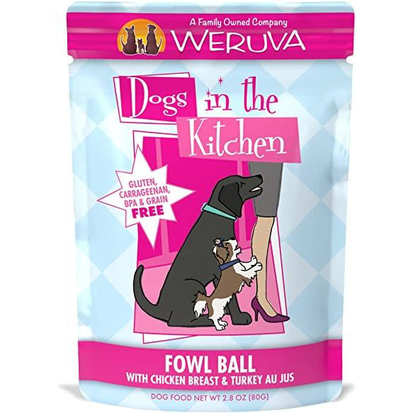 Weruva Dogs in the kitchen pouch fowl ball 2.8oz
