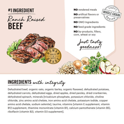 The Honest Kitchen: Whole Grain Dehydrated dog Food - Beef Recipe