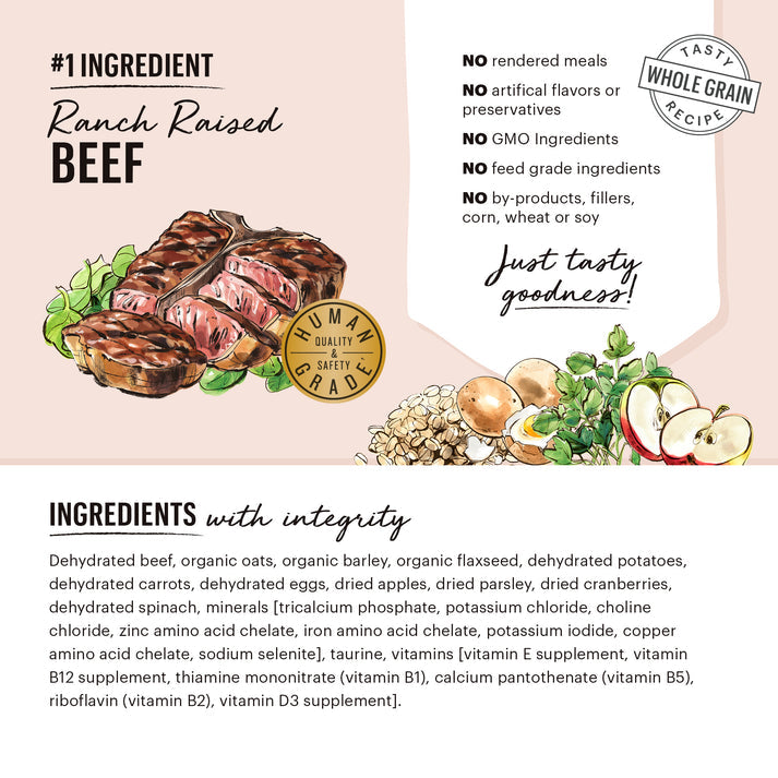 The Honest Kitchen: Whole Grain Dehydrated dog Food - Beef Recipe