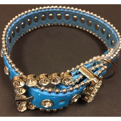 Canine Brands Jeweled Collar Blue