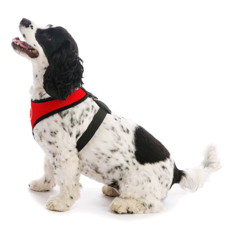 Gooby Soft Mesh Harness Red