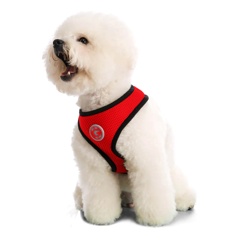 Gooby Soft Mesh Harness Red