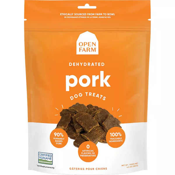 Open Farm Dehydrated Pork Dog Treats 4.5oz