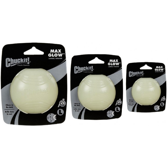 Chuckit max glow sales large