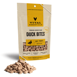 Vital Essentials Duck Bites Dog Treats 5.5oz (Shelter to Soldier Donation)