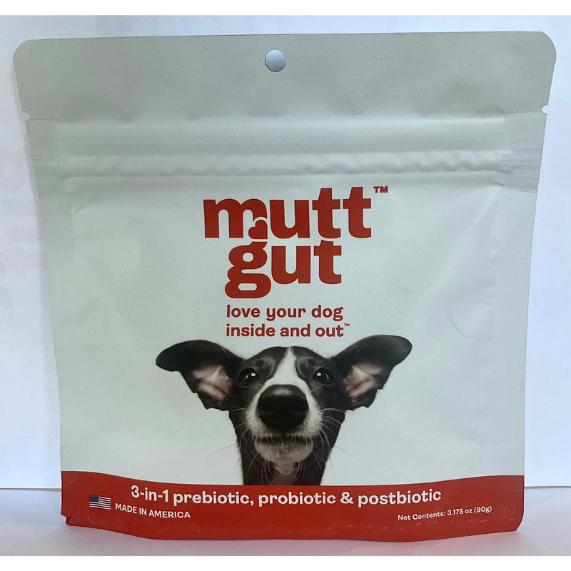 MuttGutt 3-in-1 prebiotic, probiotic, and postbiotic
