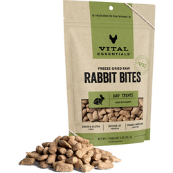 Vital Essentials Rabbit Bite Dog Treats 5oz (Shelter to Soldier Donation)