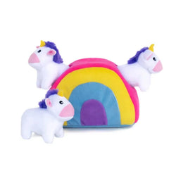 Zippy Paws Rainbow & Unicorn Burrow toy