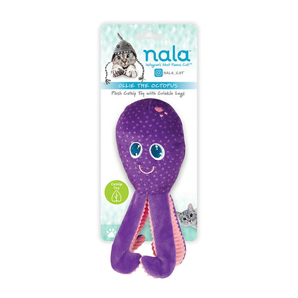 Nala Ollie the Octopus Plush Catnip Toy with Crinkle Legs