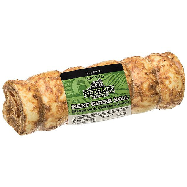Red Barn Glazed Beef Cheek Roll LG - Chicken & Carrot Flavor