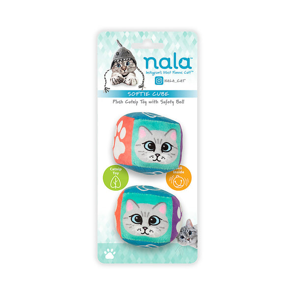 Nala Softie Cube - Plush Catnip Toy with Safety Bell Cat Toy