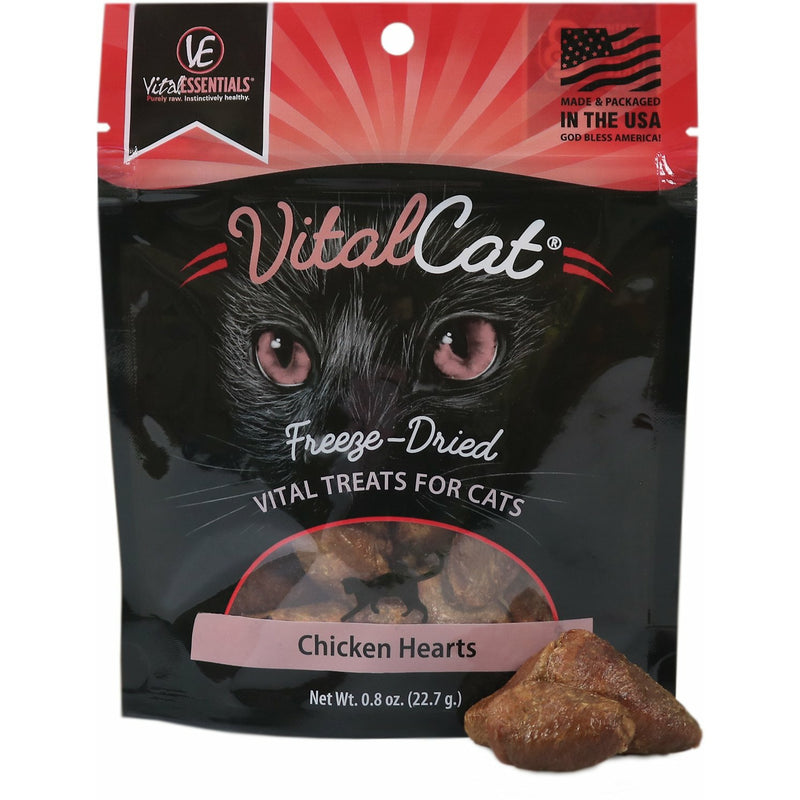 Vital Essentials cat Chicken Hearts Freeze-dried Treat 1.1oz