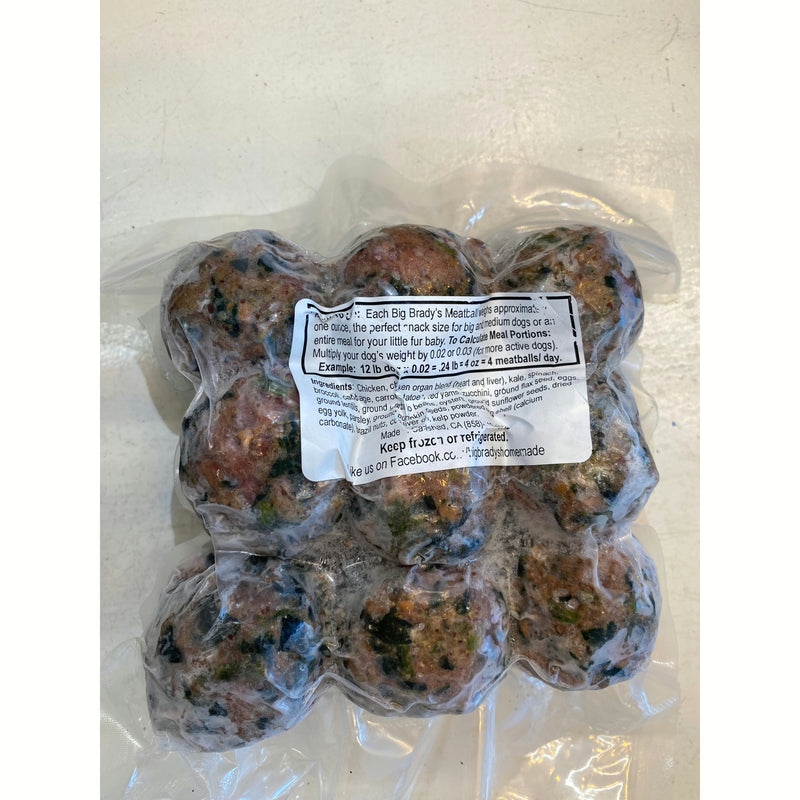 Big Brady's Dog Food - Chicken & Vegetable Meatballs