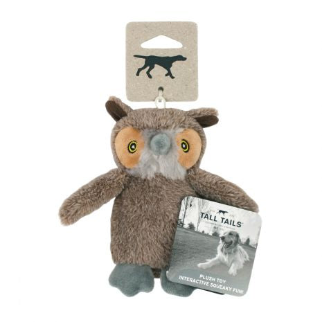 Tall Tails Plush Owl w/Squeaker 5"