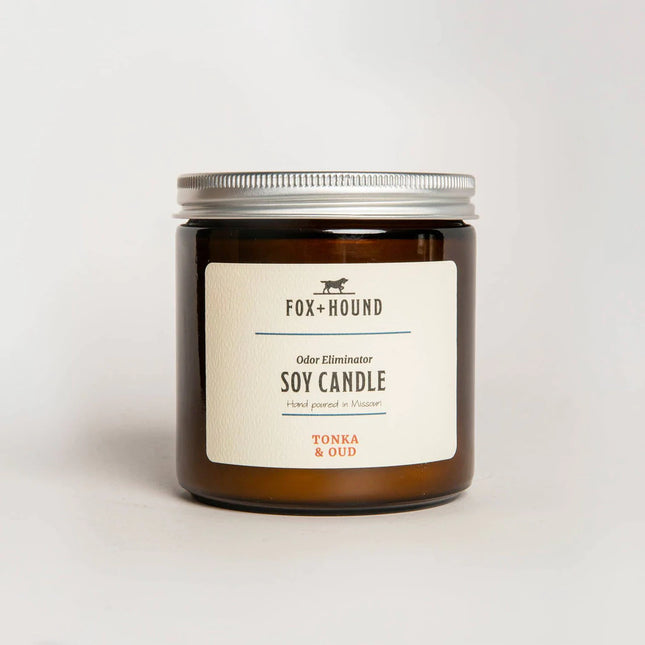 Fox + Hound - Odor Eliminator Soy Candle - Tonka + Oud