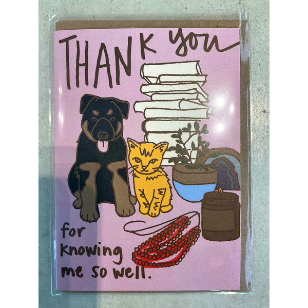 La Familia Green - Thank you for Knowing me card