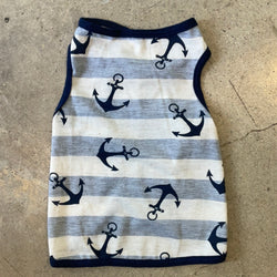 Canine Brands Blue & White Anchor Tank