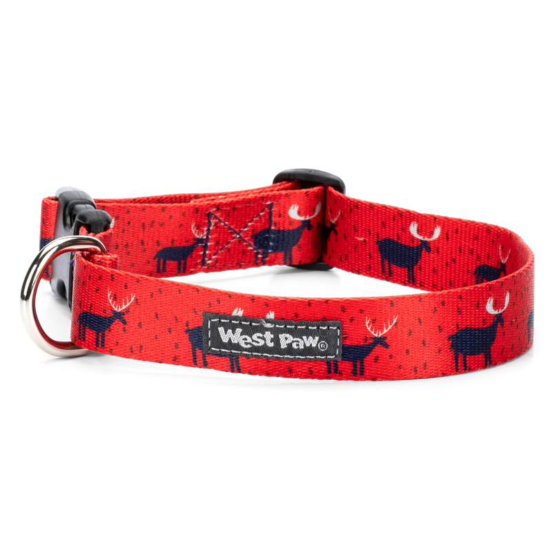West Paw Holiday Collar Reindeer
