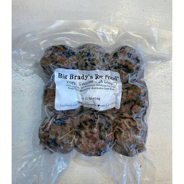 Big Brady's Dog Food - Pork & Vegetable Meatballs