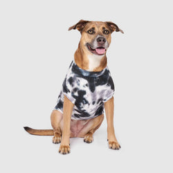Canada Pooch Wild Side Sweater Black and White Tie Dye