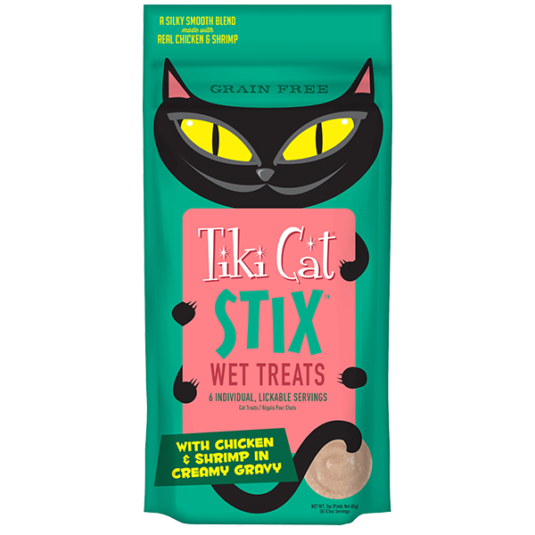 Tiki Cat Stix Wet Treats Chicken & Shrimp GF