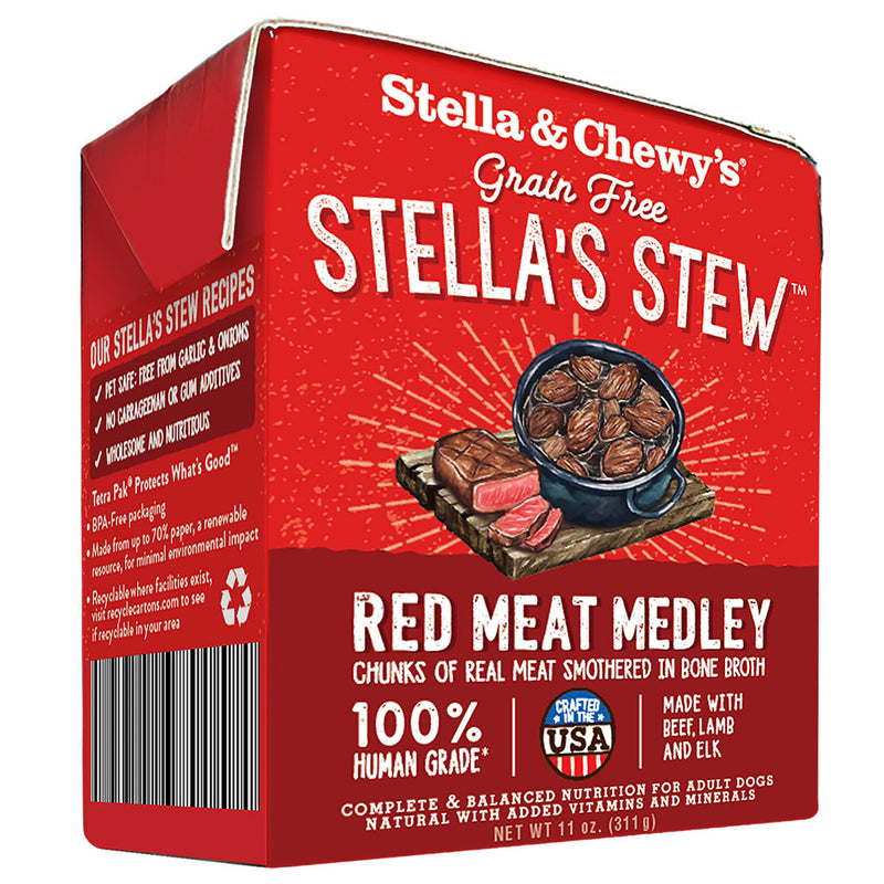 Stella & Chewy's Dog Tetra Pack Stella's Stew Red Meat Medley 11oz