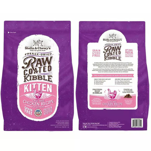 Stella & Chewys Raw Kitten Raw Coated Kibble - Cage-Free Chicken