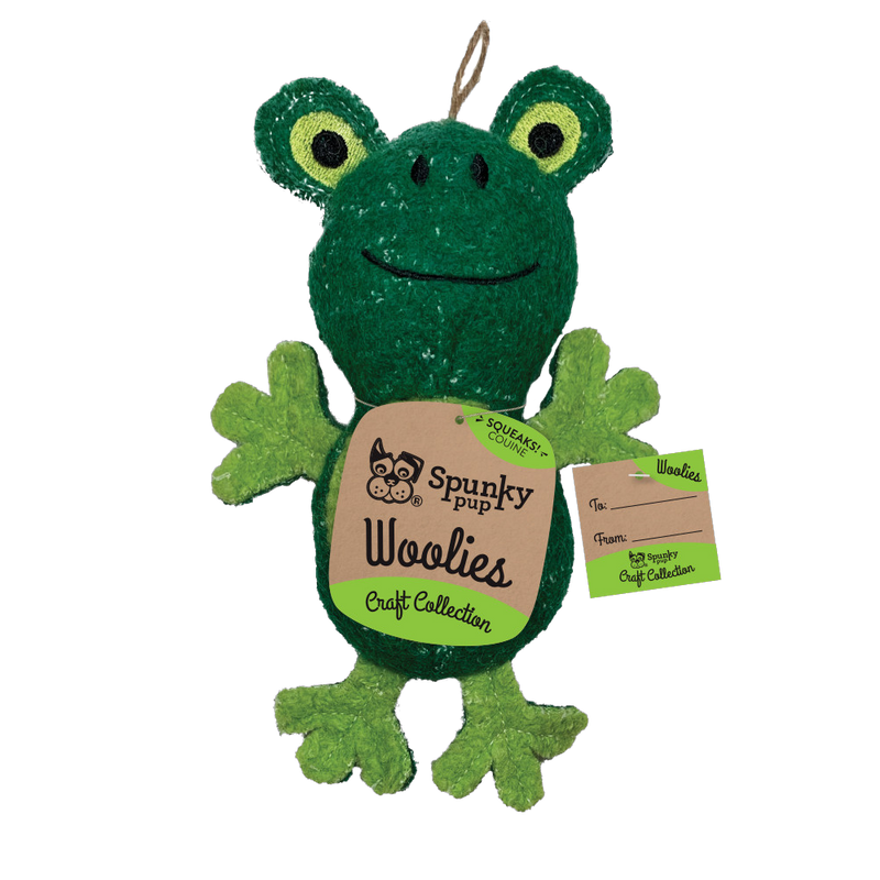 Spunky Pup Woolies Collection Mini Frog