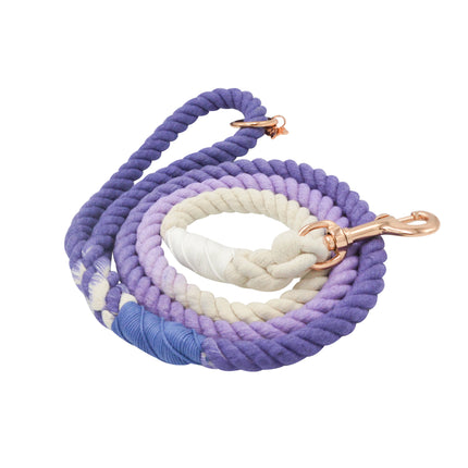 Sassy Woof Rope Leash - Ombre Purple