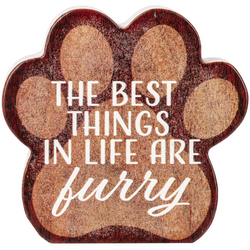 Ganz "the best things in life are furry" plaque