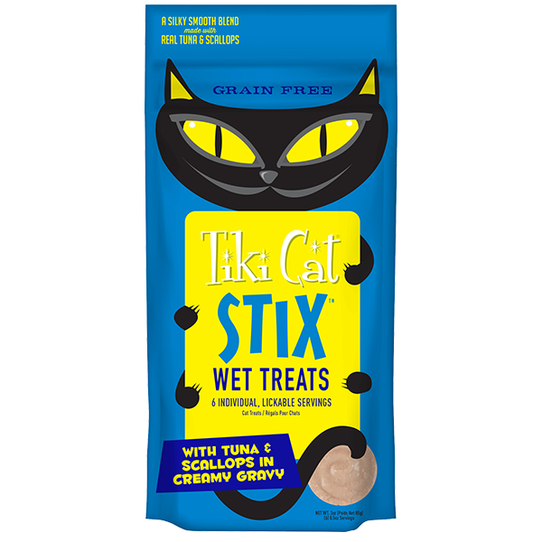 Tiki Cat Stix Wet Treats Tuna & Scallops GF