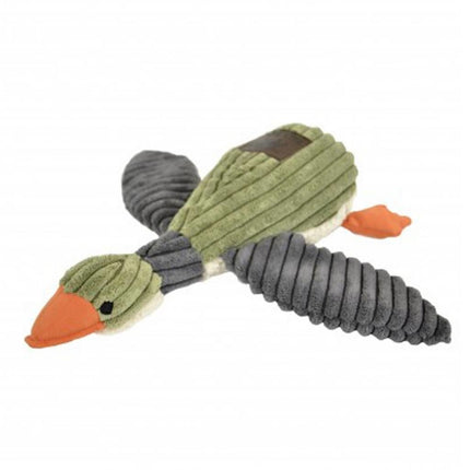 Tall Tails Plush Duck w/Squeaker Sage and Charcoal 12"