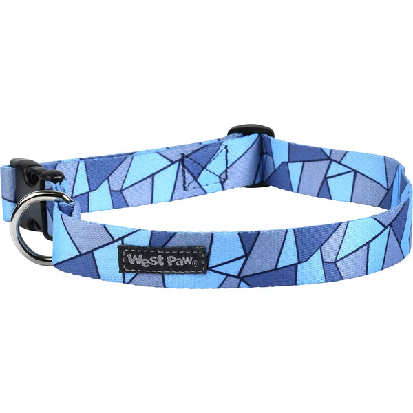 West Paw Outings Collar - Blue Fractal