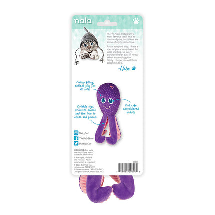 Nala Ollie the Octopus Plush Catnip Toy with Crinkle Legs