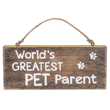Ganz "worlds greatest pet parent " hanging sign