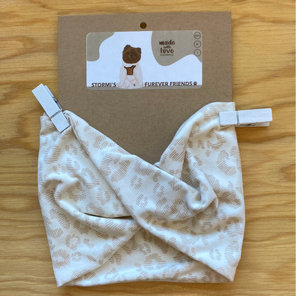 Stormi's Infinity Scarf - Ivory & Beige Leopard Print