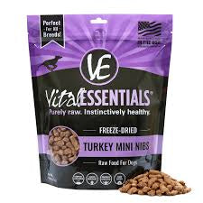 Vital Essentials Turkey mini nibs dog 14oz