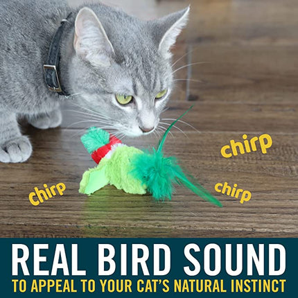 Our Pets Play N Squeak Buzz Off RealBirds Cat Toy